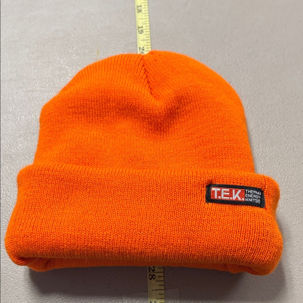 T.E.K. Thick adult sized bright hunter orange.